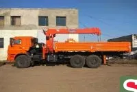 Бортовой Камаз 43118-23027-50 с КМУ Kanglim KS2056H с буром (г/п 7,1 тн)